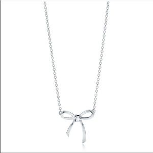 Sterling silver Tiffany & co bow tie necklace.